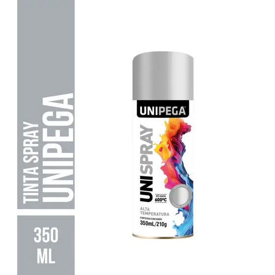 Tinta Spray Alta Temperatura 350ml/210g Unipega