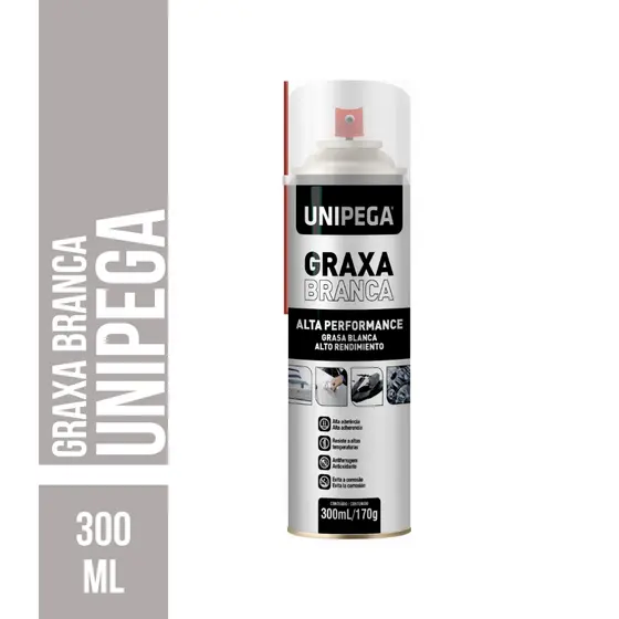 Graxa Branca de Litio Spray Alta Performance 300ml – Proteção e Lubrificação
