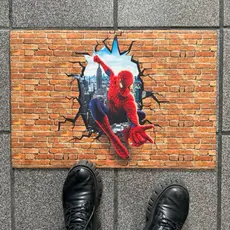 Tapete para porta de entrada capacho - Homem Aranha spider man