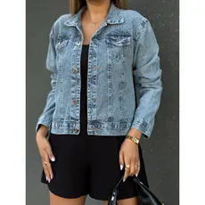ZOEYA MODERN CHIC jaqueta jeans feminina casaco blusa casaco bulsas feminina de frio manga longa 0063