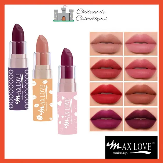 Batom Cremoso Max Love Bastão Love Nude Lips Rouge