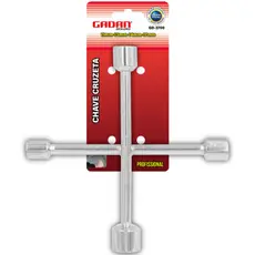 Chave De Roda formato Cruzeta com 4 Bocas 11mm-12mm-14mm-17mm. Tipo Cruz Universal Estrela