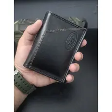 Carteira masculina Couro Sintético Compacta Cartões CNH Cédulas FISH