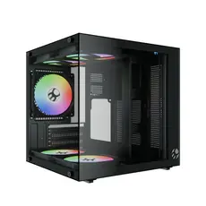 Gabinete Gamer BG-066 Life Pro Preto Lateral Vidro Temperado 5 Fans Rainbow Micro-ATX Mini-ITX