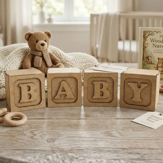 Cubos Baby 20x20cm para chá revelação, festa de bebê