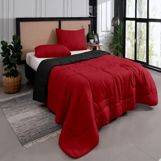 Edredom Casal Queen 3 Peças – Super Macio com Fronhas para Cama Box