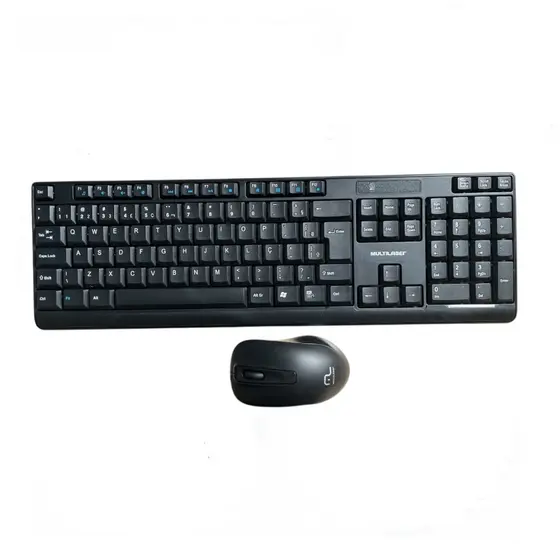 Combo Teclado E Mouse Sem Fio Multilaser Usb 2.4 Ghz - Tc162 Cor do Teclado e Mouse Preto