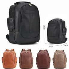 Mochila de Couro Sintéticos Feminina Tamanho Grande Ideal Para Escolar, Trabalho e Viagem