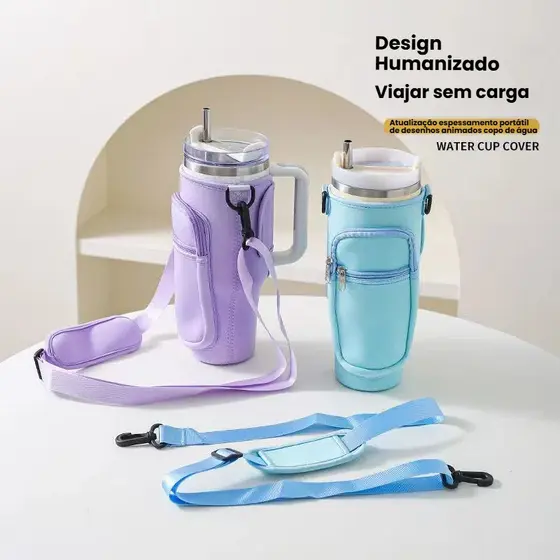 Bolsa Porta-garrafa 40oz (1,2L) com Alça Ajustável - Leve, Prático p/ Academia, Viagem e Dia a Dia