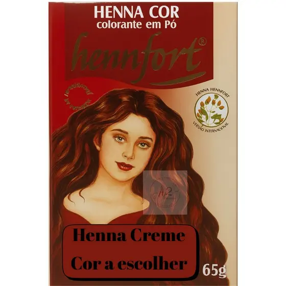 Henna em Creme Hennfort 65g – 9 Cores | Coloração Natural com Brilho e Tratamento