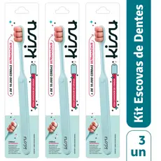 Kit 3 Escovas de Dente Kissu Ultramacia – Ciência e Suavidade Extrema