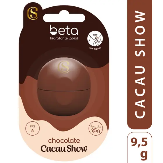 Hidratante Labial Beta Chocolate Cacau Show – Edição Especial FPS 6