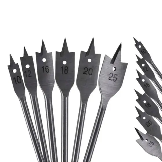 Jogo de Broca Chata para Madeira com 6 Kit Brocas Chata Madeia Marcenaria Móveis