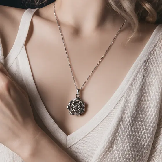 Colar BOHO em Aço Inoxidável pingente DE FLOR  Elegância Duradoura Hipoalergênico