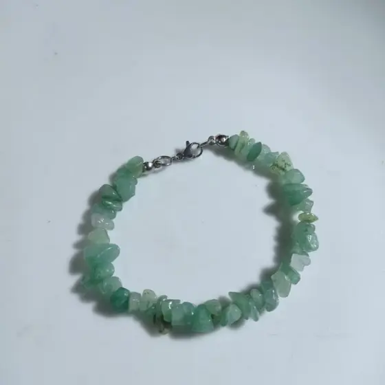 pulseira de quartzo verde pedra natural da saúde