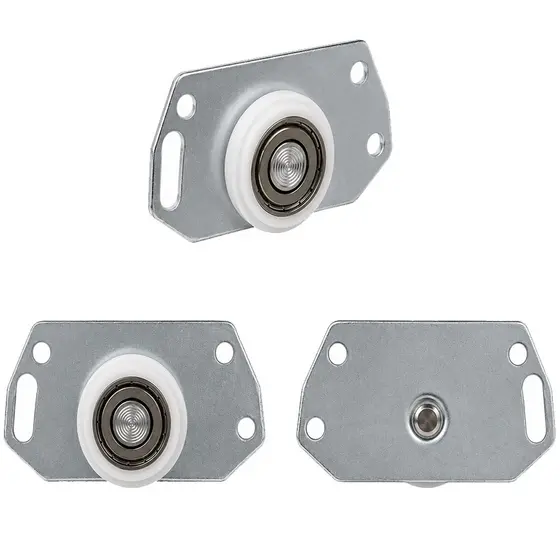 Roldana Inferior Para Guarda Roupa Armario 32mm Embutir Ou Sobrepor