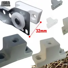 Distanciadores 32 MM Para Corrediça De Gaveta Quadrado Branco CInza