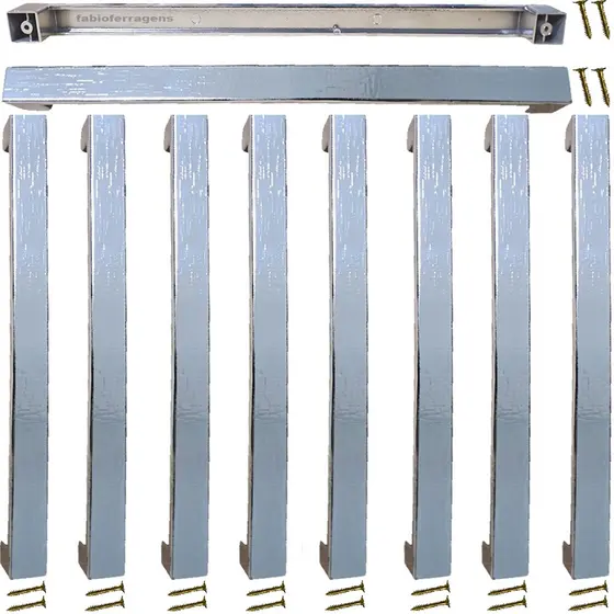 Puxador Para Guarda Roupa Gaveta Porta 320mm 32cm Cromado (Craquelado Couro)