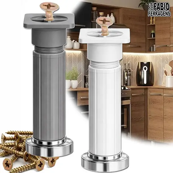 Pe 14 a 17cm Gabinete Pia Armário Cinza Branco Com Detalhe Cromado