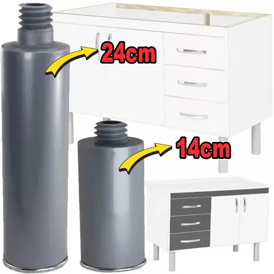 Pe Para Armario Gabinete Pia Moveis Rorato De 14cm ou 24cm