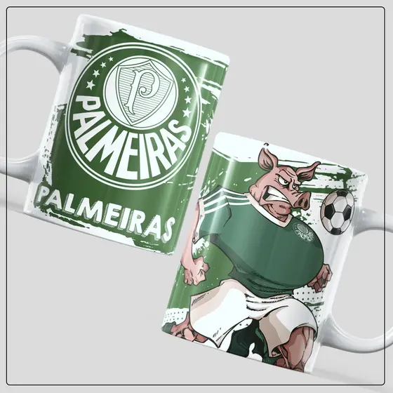 Caneca De Porcelana Do Palmeiras - 325ml - Canecas Dahora
