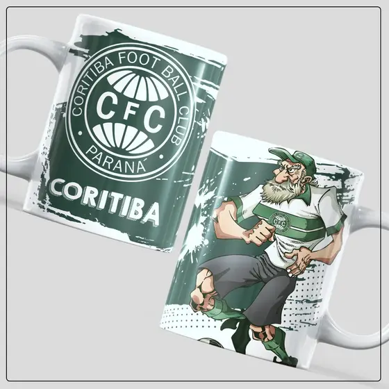 Caneca De Porcelana Do Coritiba - 325ml - Canecas Dahora
