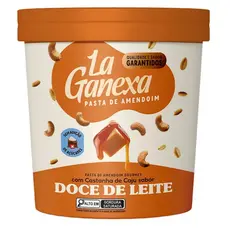 Pasta de  Amendoim Doce de Leite com Castanha de Caju 1kg La Ganexa Oferta Zero Açúcar Zero Glúten