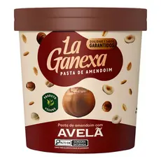 Pasta de Amendoim La Ganexa Sabor Avelã Vegana Fitness Zero Açucar zero Glúten Zero Lactose