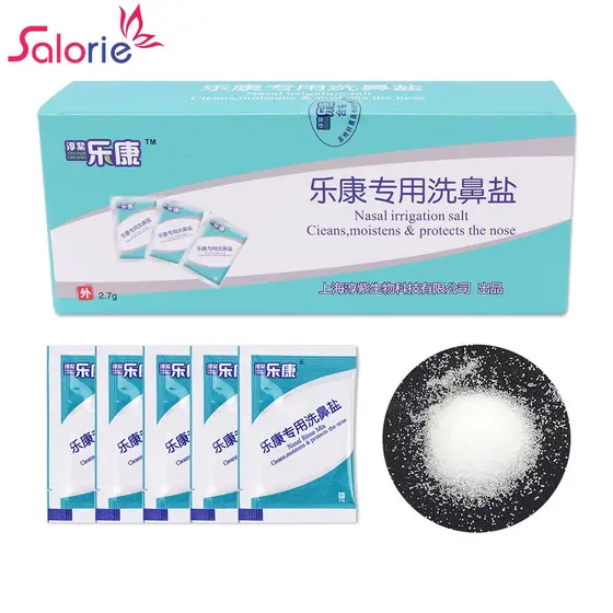 Salorie 60pcs Sais Nasais Lavar Alergias Ao Nariz Alívio Da Enxágüe Mistura Salina 2,25g/2,7g/4,5g Para 250ml/300ml 500ml Frasco De Lavagem Nasal