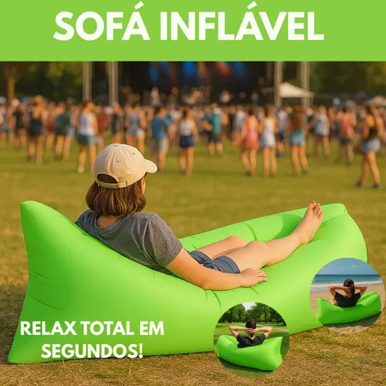 Sofa De Ar Inflavel Para Camping, Praia ou Piscina.