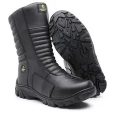 Bota Cano Alto Para Motociclista Motoboy Couro Legitimo