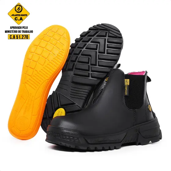 Coturno Bota Epi Segurança Com C.a Em Composite Anti Perfuro Feminina
