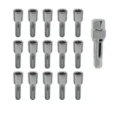kit  Com 16 Parafuso Roda + Chave Liga Leve Multi Allen 12x1,25 Peugeot 207 Citroen C3 c4 picasso Palio strada uno