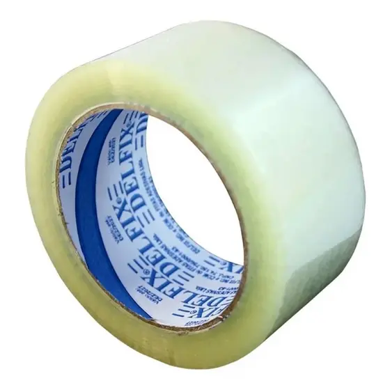 01 Fita Adesiva Cristal 100 Metros 45mm x 100m Delfix Para Embalar