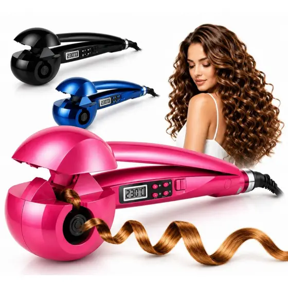 Modelador de Cachos Automático Profissional Com Visor LCD Cacheador de Cabelo - Bivolt
