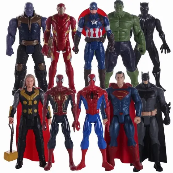 boneco vingadores articulado com som e luz 30 cm unidade
