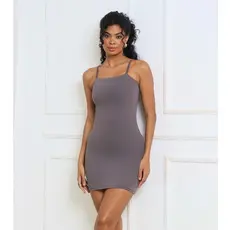 Vestido de Alcinha Liso - Cinza