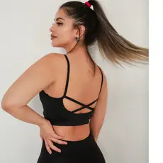 Top Academia Alcinha Fitness Com Cruzado nas Costas - Zero Transparência - Suplex Power - Costas Xis Top Fitness