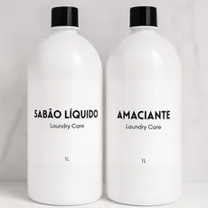 Frascos Brancos Lavanderia 1L