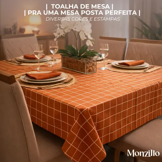 TOALHA DE MESA DAS BLOGUEIRAS | ALGODÃO | ESTAMPAS | MESA POSTA | 4 A 10 LUGARES