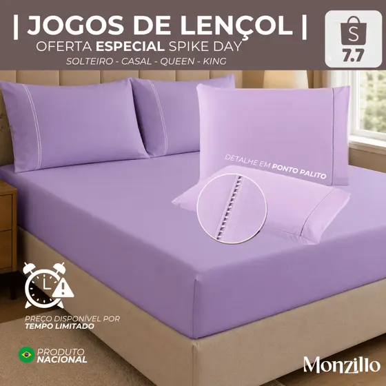 KIT JOGO DE LENÇOL MACIO FRONHA PONTO PALITO ENVELOPE SOLTEIRO CASAL QUEEN KING - OFERTA