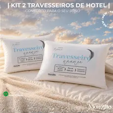 KIT 2 TRAVESSEIROS | SILICONE | SUPER MACIO | ANTIALÉRGICO | TRAVESSEIRO DE HOTEL | NUANCE