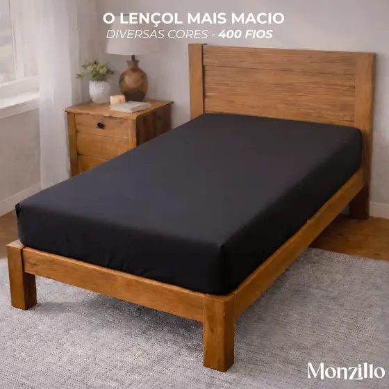 Lençol De elastico para Cama Solteiro  | 400 fios  |  |Avulso  |  Cores Lisas |  Com Elastico