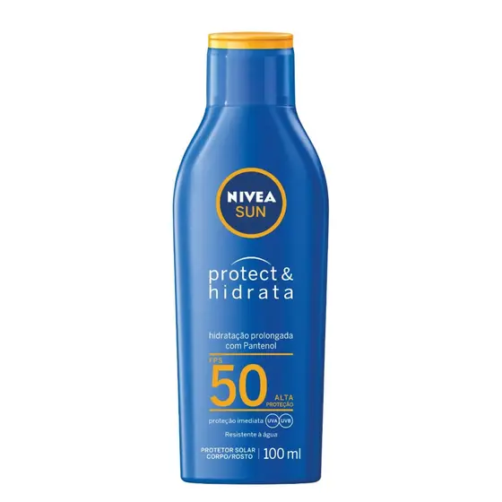 Protetor Solar NIVEA Protect & Hidrata FPS 50 100ml Proteção UVA/UVB Hidratação Diária URB