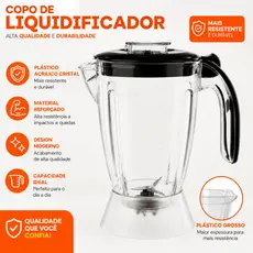 Copo Para Liquidificador Britânia Eletronic Filter 600/700/800w