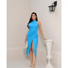 Vestido transpassado Frente Única