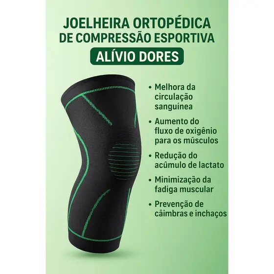Joelheira Ortopédica de Compressão Meia Alívio Das Dores