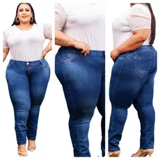 Calças Jeans Femininas Tamanho Grande No Atacado Kit C/ 3