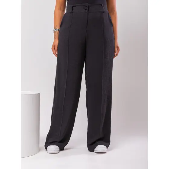 Kit 3 Calças Pantalona Social Plus Size Wide Leg Duna Elegante Elástico na Cintura Com bolso G1 G2 G3