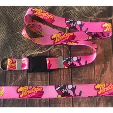 Cordão para pescoço Penélope Charmosa Chaveiro Tirante com engate rápido para moto, chaveiro, chupeta ou crachá Rosa